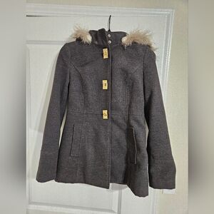 SMALL Gray wool overcoat